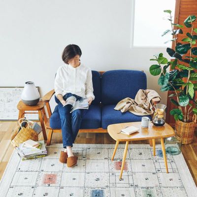 □飛騨高山□MINO/ミノ□2人掛けソファ□くるみ無垢材□23.6万□