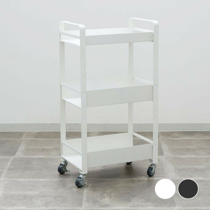 ロートアイアン　ワゴン　ホワイト iri-4500bk-yoko1.jpg