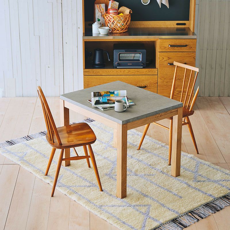 幅1cm単位サイズオーダー】[幅75～90cm] PATNAモルタル調天板テーブル