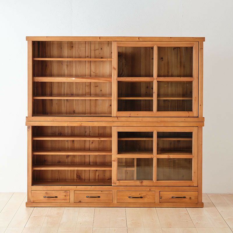 キャビネット・サイドボード GARAKU CABINET ガラク キャビネット 120cm(ブラウン 120cm): キャビネット