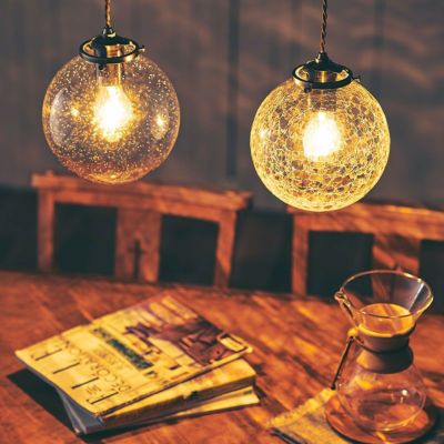 ペンダントライト　DOUBLEDAY Orelia クラック球 Orelia ペンダントランプ【選べる4種類のガラスシェード】 | DOUBLEDAY