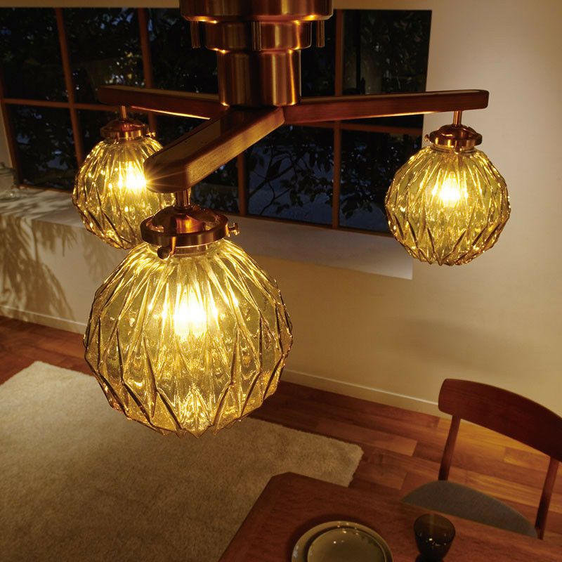 Marion シーリングランプ【選べる3色のガラスシェード