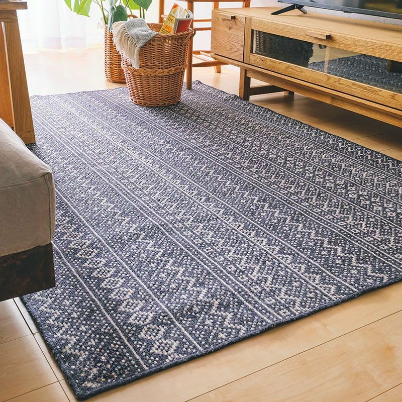 Knittingラグ NAVY×IVORY(選べる10サイズ) | DOUBLEDAY ONLINE SHOP