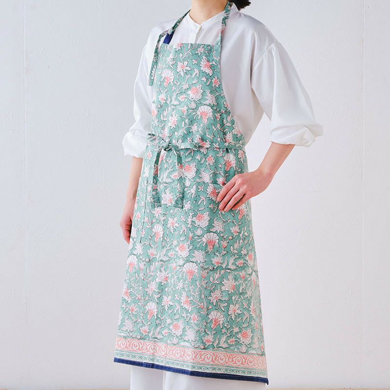 未使用 人気の作家様 ヴィンテージクロスエプロン ハンドメイド